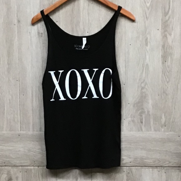 Back2Basics Tops - Black White XOXO Tank rack